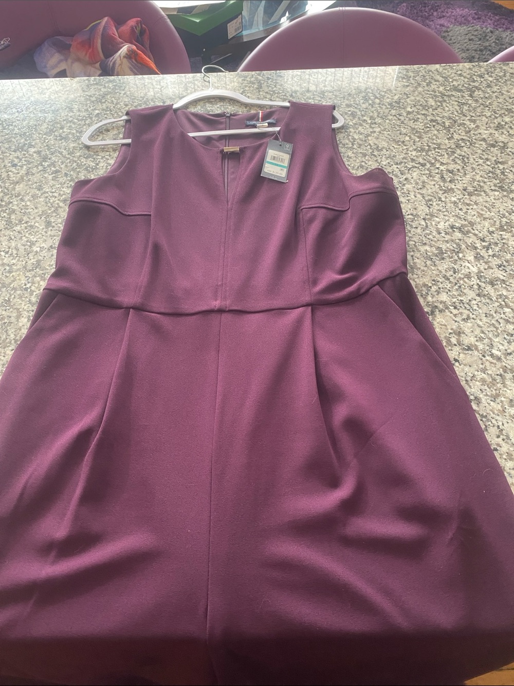 Tommy Hilfiger Deep Plum Sleeveless jumpsuit - Picture 2 of 10